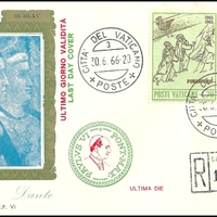 Last Day Cover - Vatican City - 1966 - KimCover